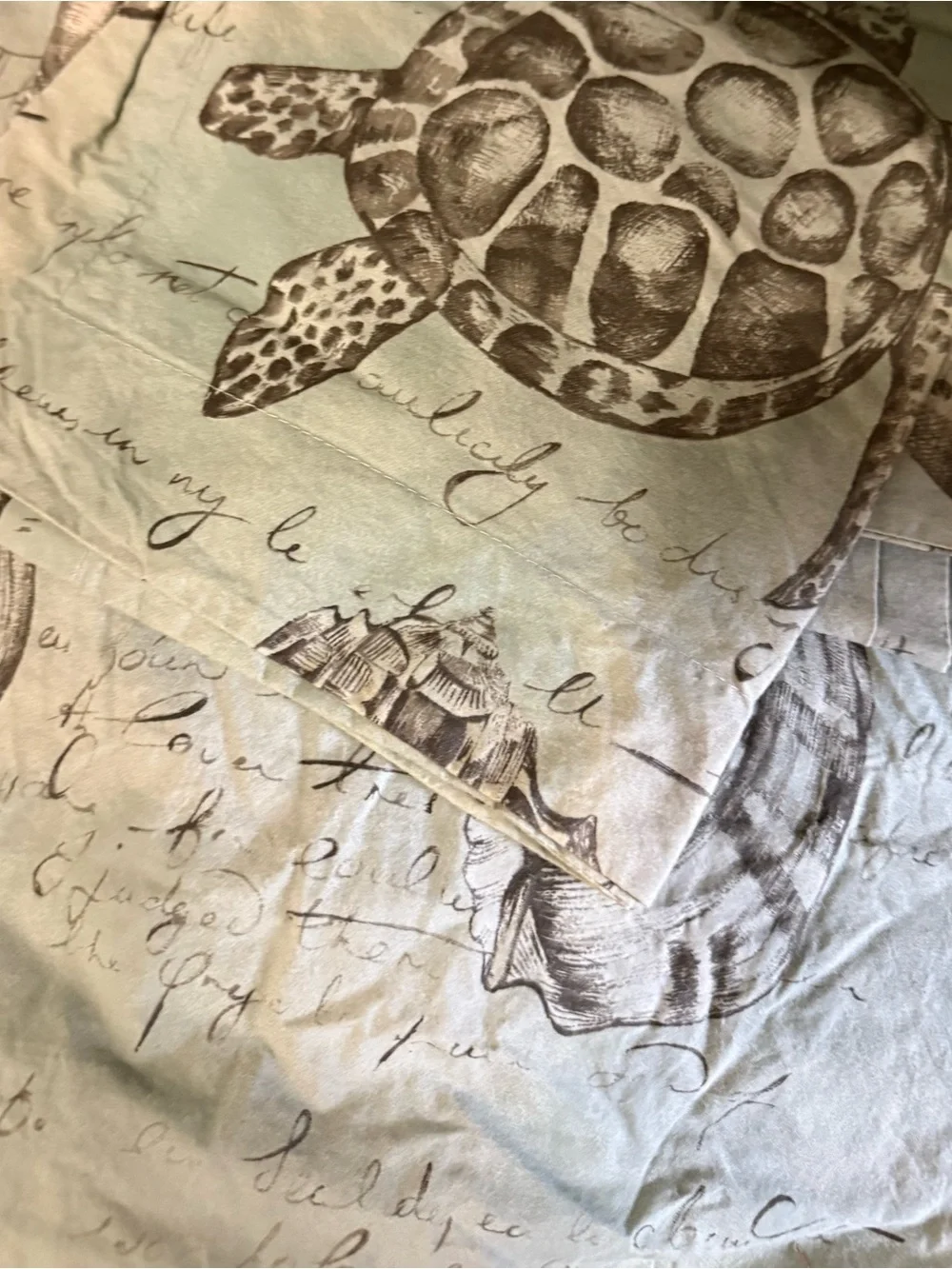Pottery Barn SEACREST KING/CAL KING DUVET 2 Shams Nautical Ocean Theme Hamptons